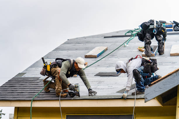 Professional Roofing technician working in College Springs, IA